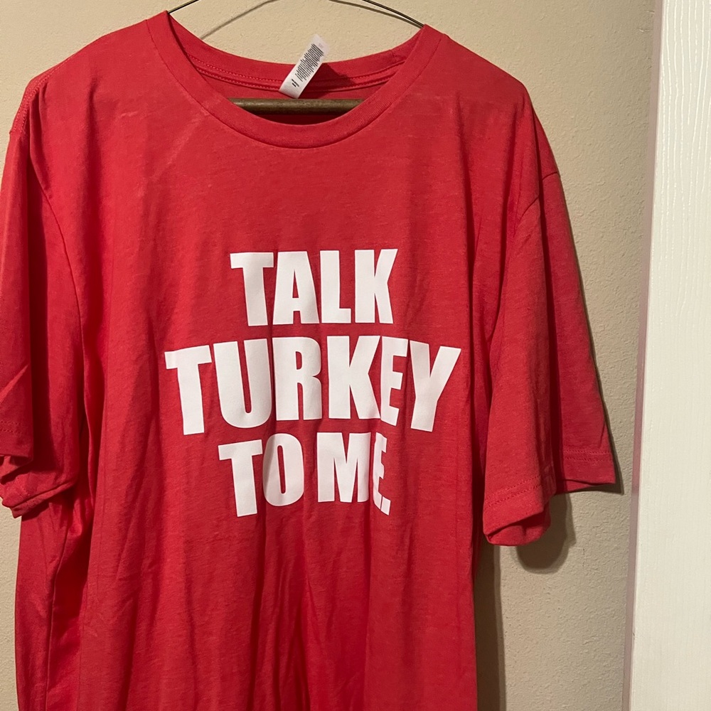 2xl Talk Turkey to Me tshirt Red worn one time